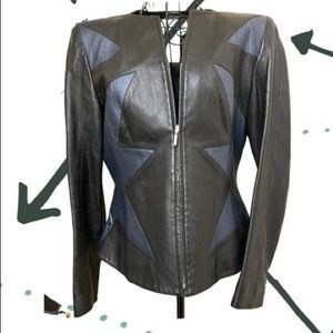 Thierry Mugler Med Lamb Leather Jacket